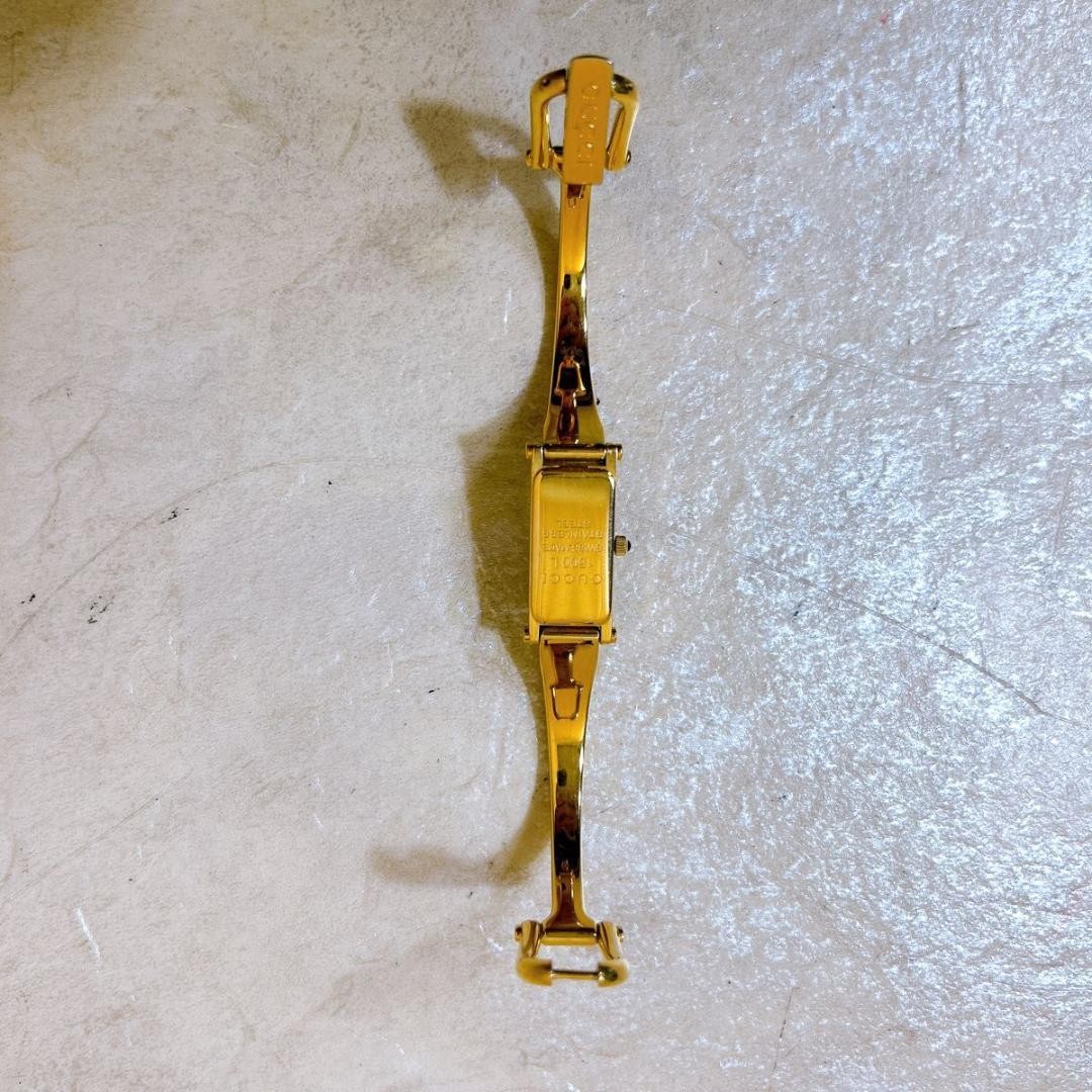 GUCCI 1500L Watch Gold Dial Swiss Rectangle Womens Watch GUCCI 1500L Watch Gold Dial Swiss Rectangle Womens Watch