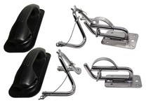 MARINE CITY Stainless Steel Quick Release Snap Davits Set with Black Handle Pad