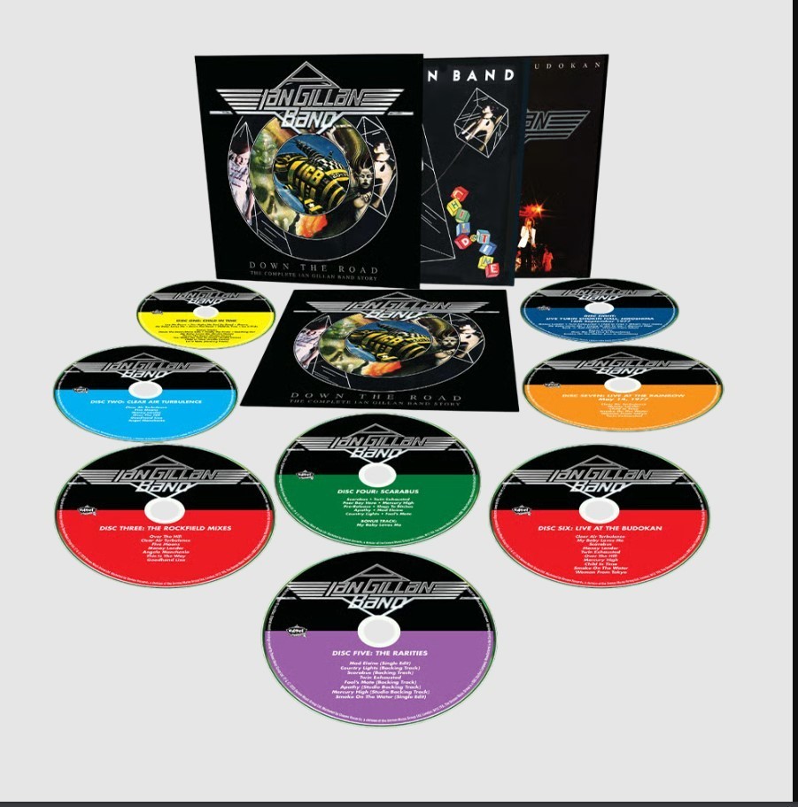 Ian Gillan Band 紙ジャケットCD 4枚セット GILLAN/ IAN GILLAN BAND DOWN THE ROAD 8 X CD BOX SET & SIGNED