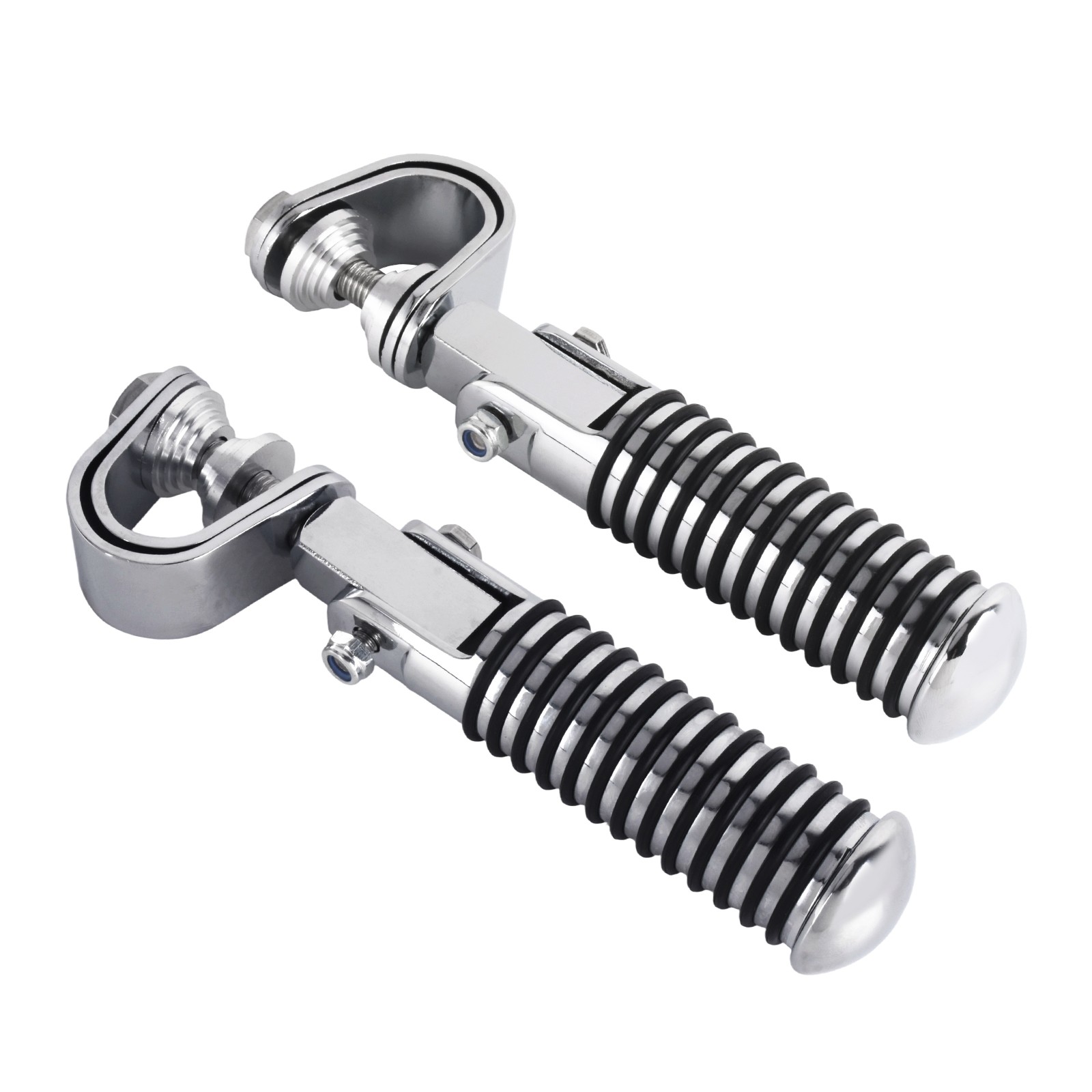 1Pair 1"-1/4" Crash Bar Folding Foot Pegs Fits For Harley Highway Engine Guards