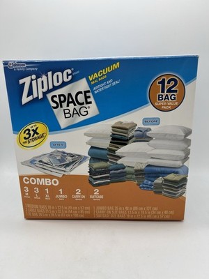 Ziploc Space Bag Super Value Pack Combo w/ Travel Sizes PARTIAL BOX Lot of 9