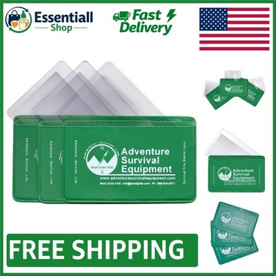 Lightweight Green Fresnel Lens Fire Starter & Magnifier - Wallet Friendly 3 Pack