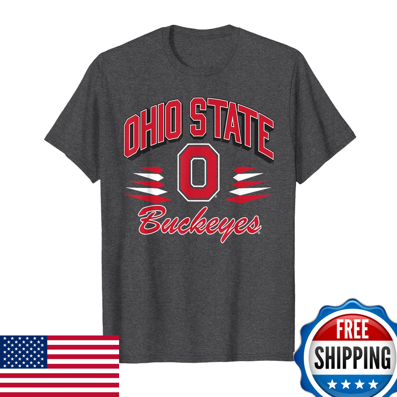 Elite Authentics Ohio State Buckeyes Retro Diamond Dark Heather T-Shirt