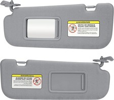 Gray Left Driver and Right Passenger Side Sun Visor, 1 Pair Left Right 