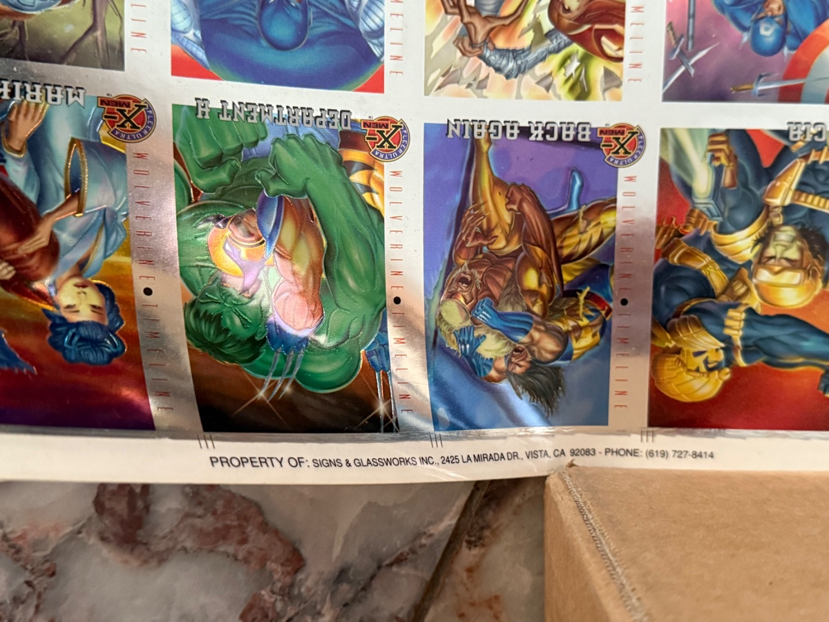 1995 Fleer Ultra X-Men All Chromium 27 X 40 Prototype 2-Sided