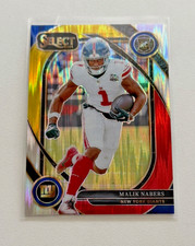 2024 Panini Select Club Level Red & Yellow Shock Prizm Malik Nabers Rookie RC
