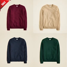 [BIG SALE] Men's J.Crew Basket-stitch cotton crewneck sweater - AUTHENTIC - New