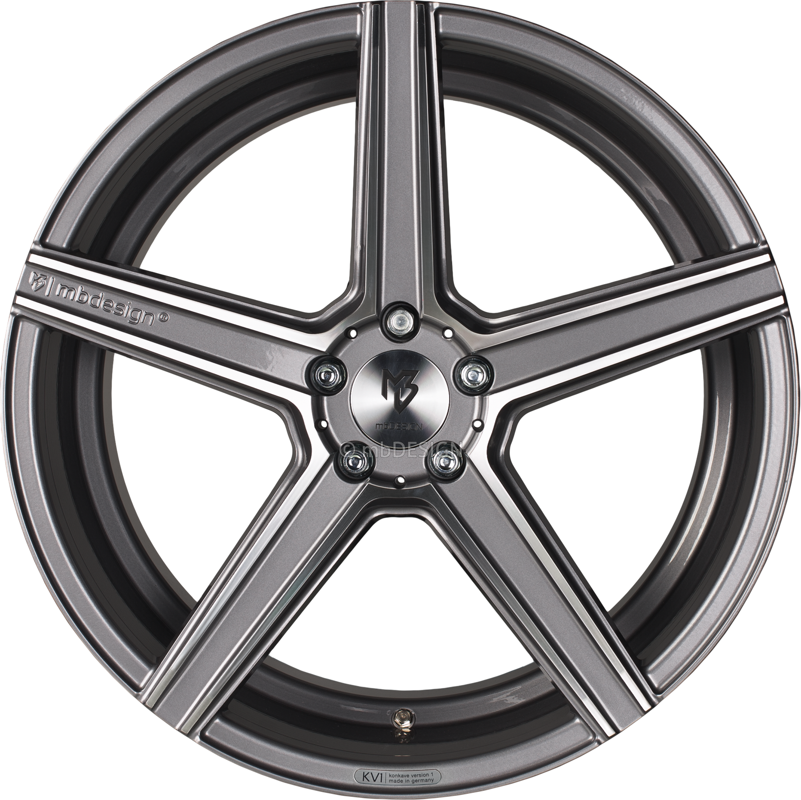 4X Mbdesign Aluminiumrad Gegossen KV1 10,0X22 Zoll (Konkaves Design) Lk 5X120-image