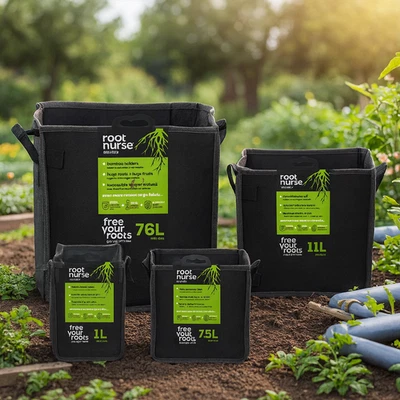 Square Fabric Pots Hydroponics Gardening 1–70L Plant Grow Bags for Soil Bundles - Image 1 of 4