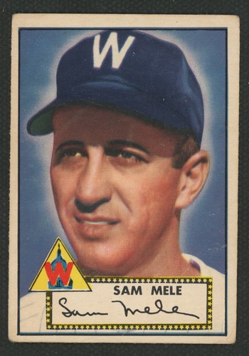 1952 Topps #94 Sam Mele Washington Senators ~ Sehr guter Zustand/Ex