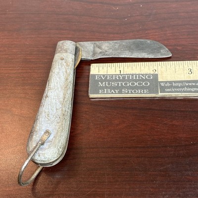 Vtg Klein Tools K 1979 Hawk Bill Blade Electrician Folding Pocket Knife Resin