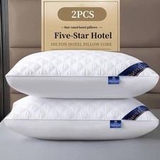  1/2/4/6 Pack White Luxury 5-Star Hotel Quality Quilted Bed Pillows Home Decor