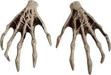 1 Pairs Halloween Hands Halloween Witch Hands Plastic Hand Skeleton Model for Ha