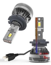 D2H LED Bulbs 110W 30000Lm Super Bright 12V 6500K Cool White Built-in Fan and
