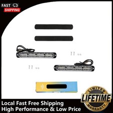 2pcs Waterproof Led Strobe Light Bar Amber White Hazard Warning For Snow Plow 2pcs Waterproof Led Strobe Light Bar Amber White Hazard Warning For Snow Plow
