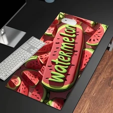 1pc Diatomite Gaming Desk Mat with Watermelon Design - Oversized Non-Slip Rubber