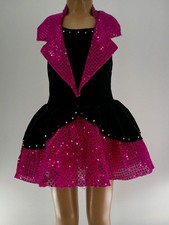 Dance Costume Small Child Pink Weissman 4018 Jazz Tap Sequins Tutu Pageant