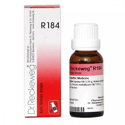 Dr. Reckeweg Germany Homeopathic R184 Anti Stress Drops (22ml)