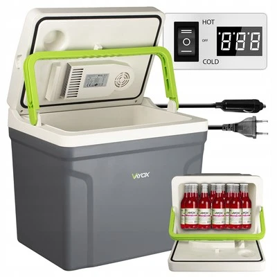 Vayox Kühlbox Elektrisch VA-T27 Travel Series | 27L 55W | 230V/12V | Grau