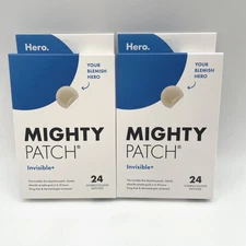 Mighty Patch Invisible+ Hydrocolloid Acne Pimple Patches 24 Count Exp2027 2 Pack