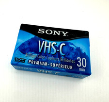 New Sony VHS-C Premium Grade 30 Minute Tape Camcorder Videocassette