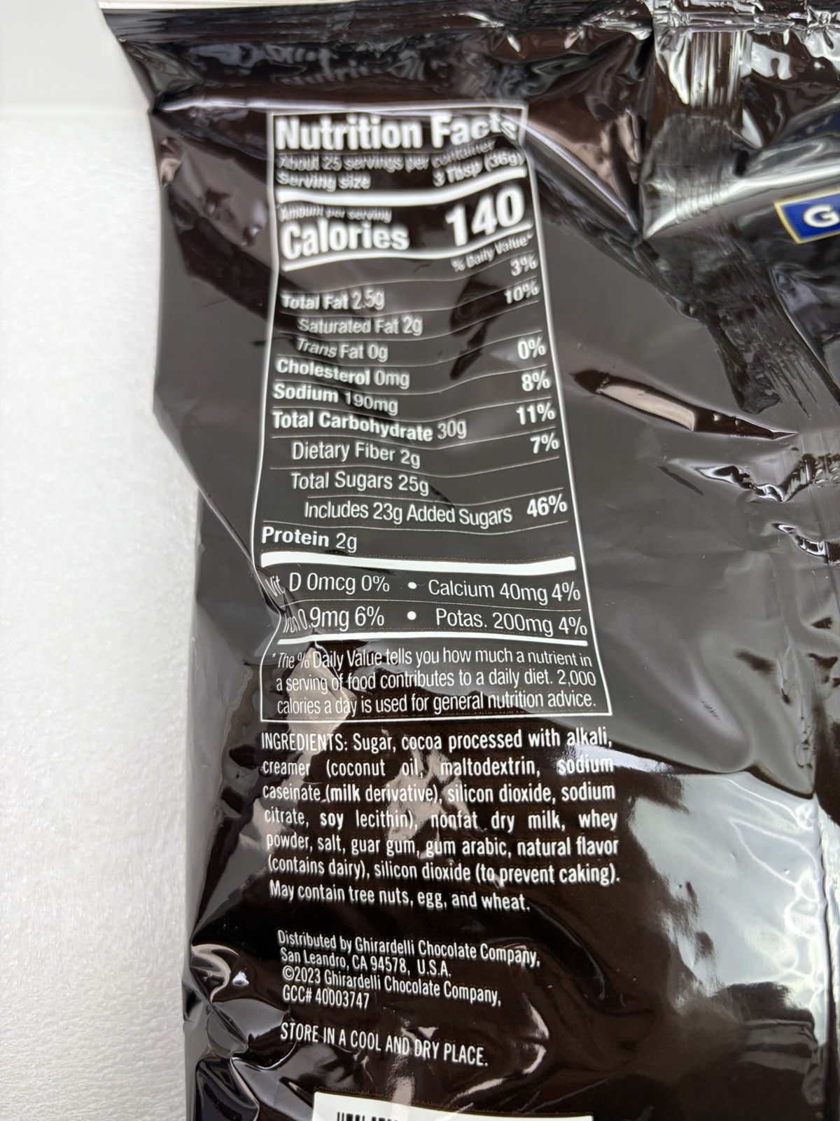 Ghirardelli Premium Hot Cocoa Mix, 32 Oz Bags, 4 Count (8 Lbs Total) BB 2/28/26