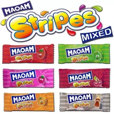 20 x HARIBO MAOAM STRIPES FRUIT CHEWS PARTY BAG SWEETS CHOOSE YOUR FLAVOUR