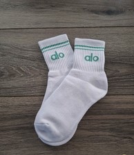 ALO UNISEX HALF-CREW THROWBACK SOCKS 1 pair brand new