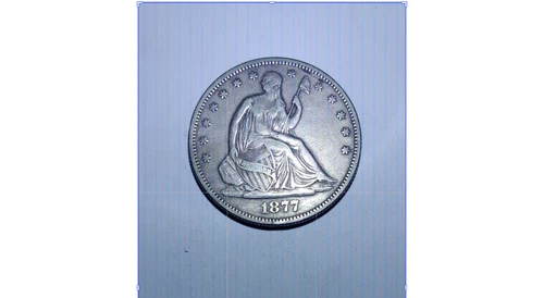 1877-S Seated Liberty Half Dollar 50c Nice 90% Silver Coin!