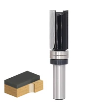 Pattern Flush Trim Router Bit 1/2 Inch Shank, Stable Double Bearing Guides, 3/4"