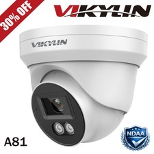 Vikylin 4K 8MP PoE IP Camera Outdoor IR Light Night Vision Onvif Wired w/ Audio