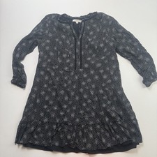 LOFT PLUS Black Spotted Long Sleeve Dress Size 20 Knee High Lined