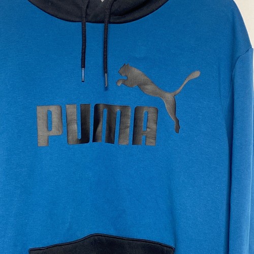 Puma Way 1 Sudadera con Capucha Adulto XL Azul Negro Logo Deletrear Pullover Sudadera - Imagen 2 de 10