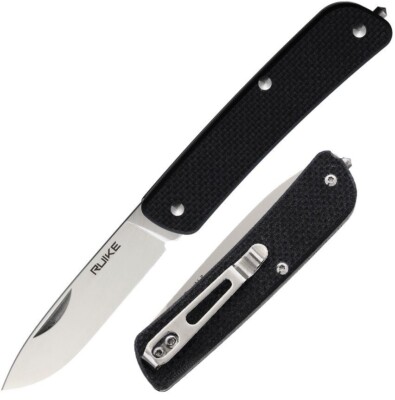RUIKE M11 Medium Folding Knife 2.75'' 12C27 Sandvik Steel Blade Black G10 Handle