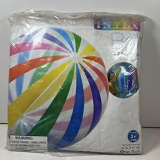 Intex Jumbo Inflatable 42" Giant Beach Ball - Crystal Clear with Translucent NOS