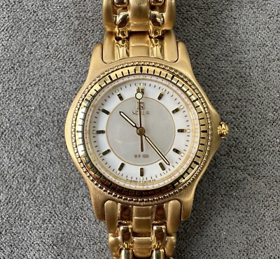 Noblia Watch 12 meter Women\'s Gold Tone Bracelet Blue Vintage Noblia 12 Meter Women main image 3