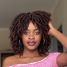 14" Dreadlock Wig Crochet Twist Braided Wigs Omber Brown Fashion Wigs for Women