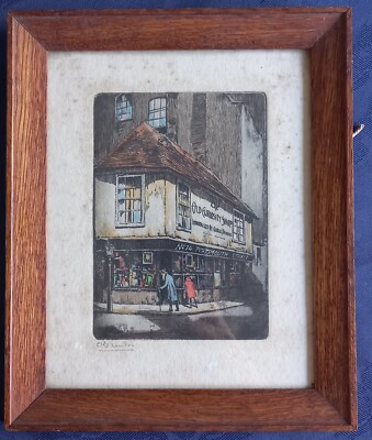 The Old Curiosity Shop verewigt von Charles Dickens Holz gerahmt A5 Druck