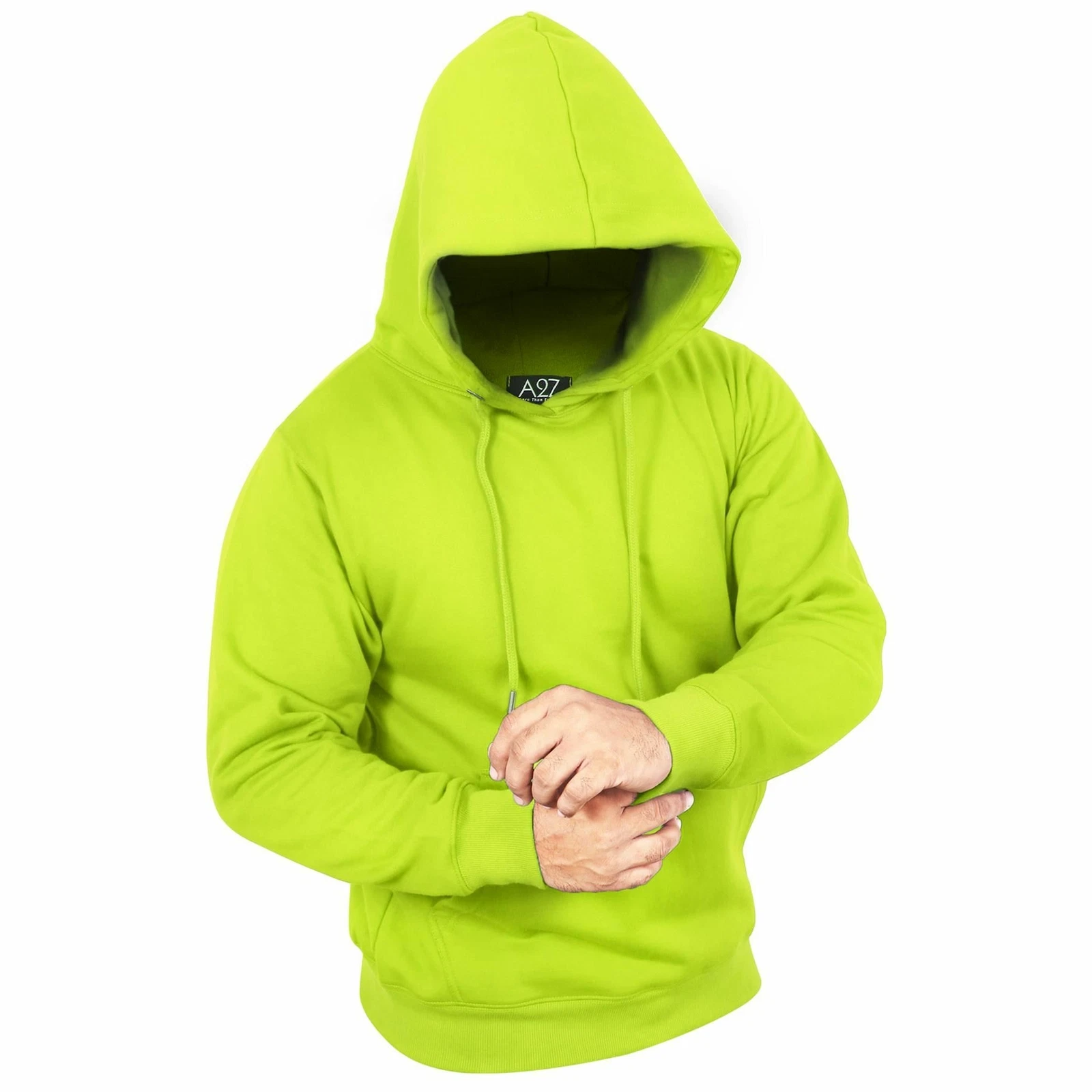 Mens Fleece Hoodie Pullover Neon Green Long Sleeve Hooded Sweatshirt
Opens in a new window or tab