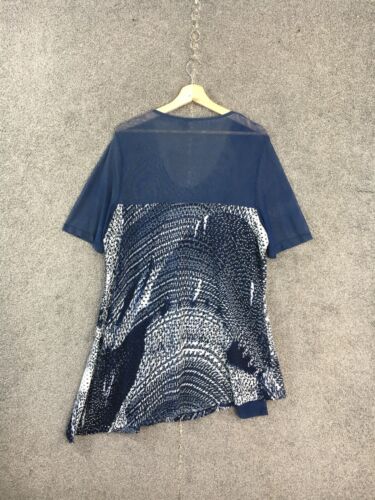 TS Taking Shape womens tunic top 16 blue short sleeve mesh stretch casual plus S - Picture 21 of 21