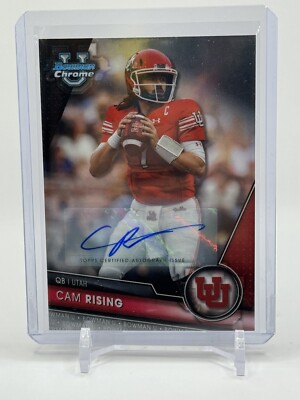 2023 Bowman Chrome University QB Cam Rising Autograph #198 Utah Utes | eBay