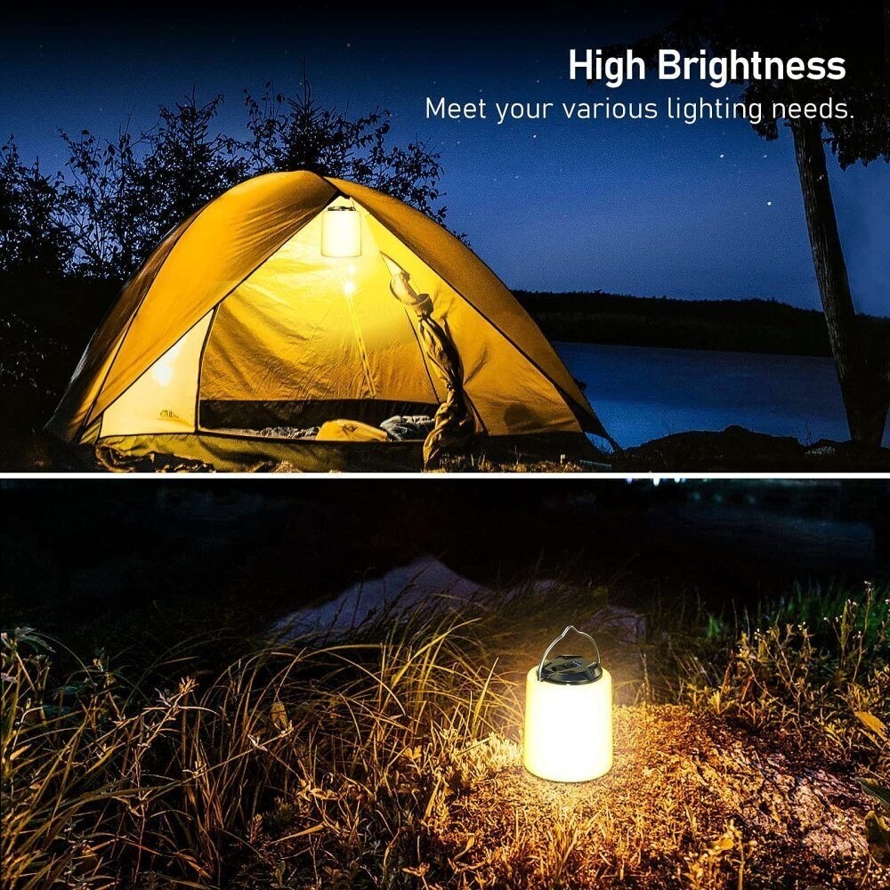 Targa Luminosa Lanterna LED Ricaricabile USB &ndash; Torcia Da Campeggio, Luce Emergenza, Impermeabile IP44, Con Pannello Solare Lanterna Solare Con Batterie