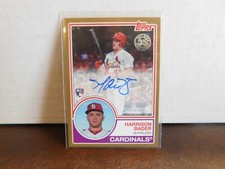 2018 Topps Silver Packs Harrison Bader  Gold 1983 Auto #d 14/50  83A-HB