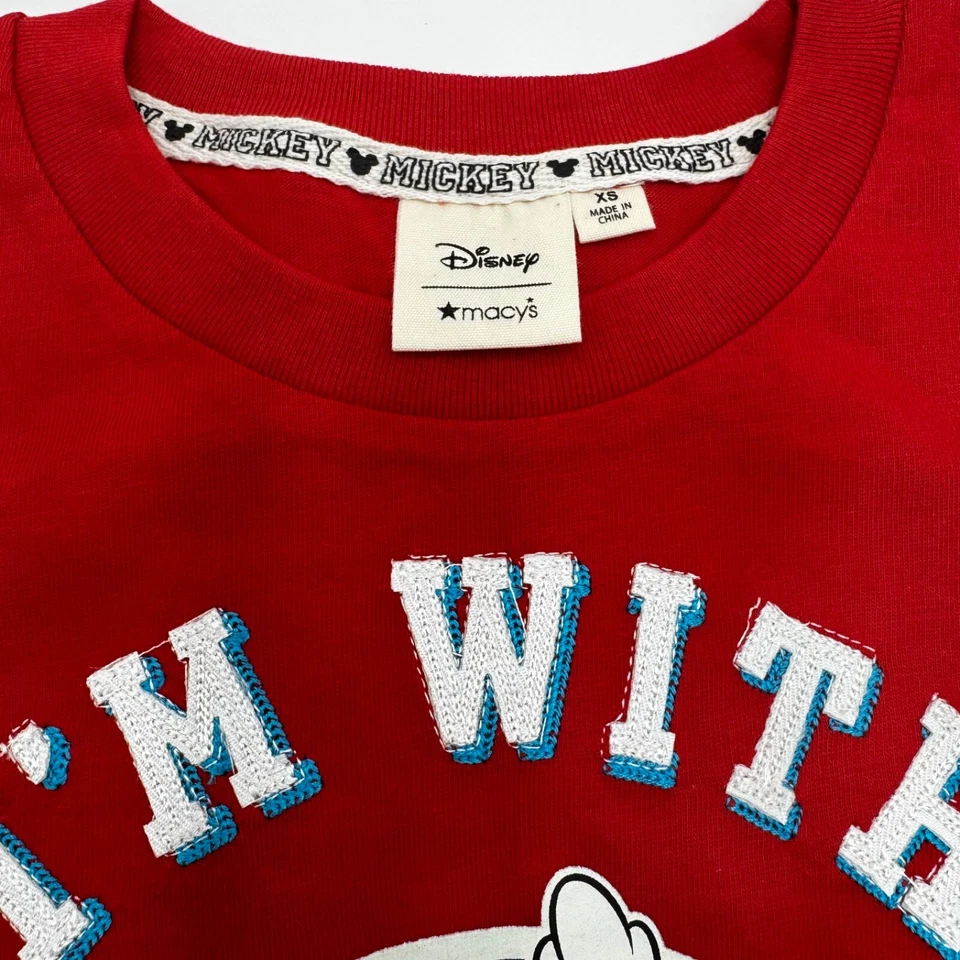 Disney Mickey Mouse Juvenil "Líder de Banco" Rojo Gráfico Camiseta Paquete - Grande y X-Grande Foto 4 de 4