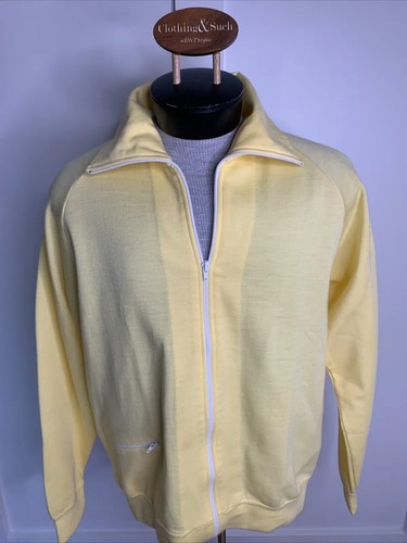 Goldwin, GOLDWIN Japan Yellow Vintage Full Zip Track Jacket, Acrylic Made In Japan fits L