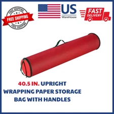 40.5 in. Upright Wrapping Paper Storage Bag with Handles