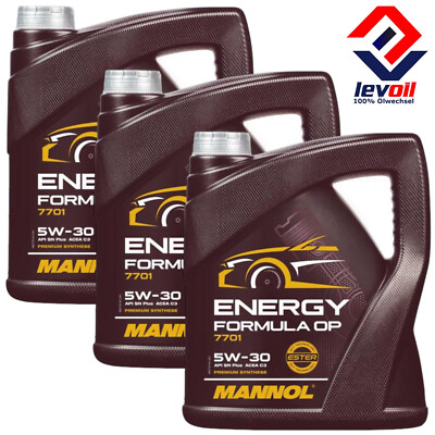 3x4 L Mannol 7701 Enrgy Formula OP 5W-30 Motoröl 5W30 OPEL dexos2 MB 229.52 VW