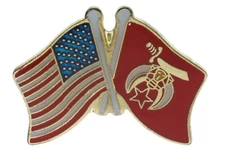 Shriner American Flag USA Masonic Hat Or Lapel Pin  AK643 F5D34P