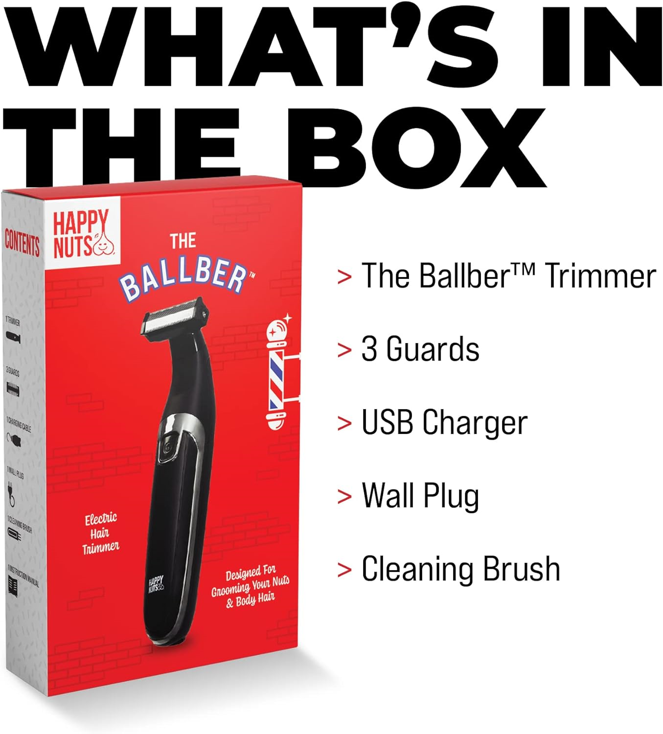 HAPPY NUTS The Ballber™ Groin Trimmer for Men Waterproof Rechargeable