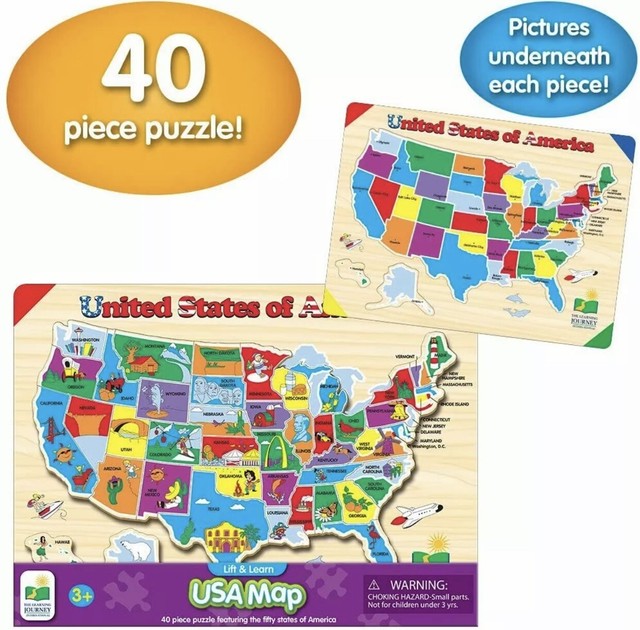 the learning journey lift and learn usa map puzzle
